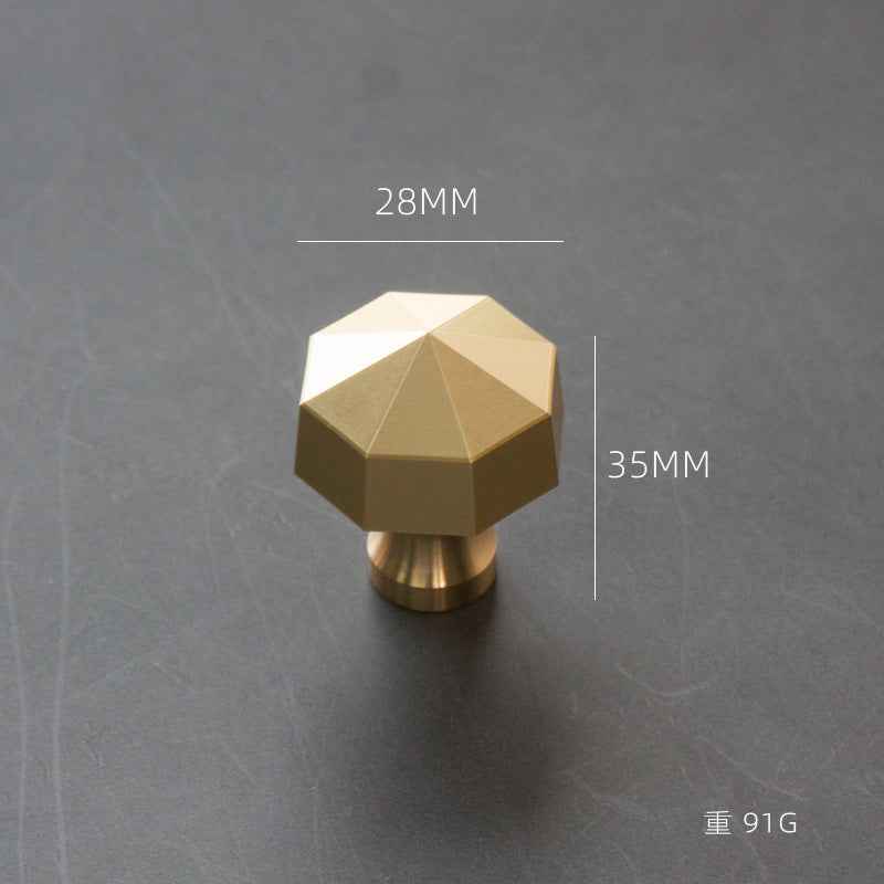 Gold Brass Drawer Knobs for Modern Kitchen and Wardrobe Furniture Handles - FocusHardware