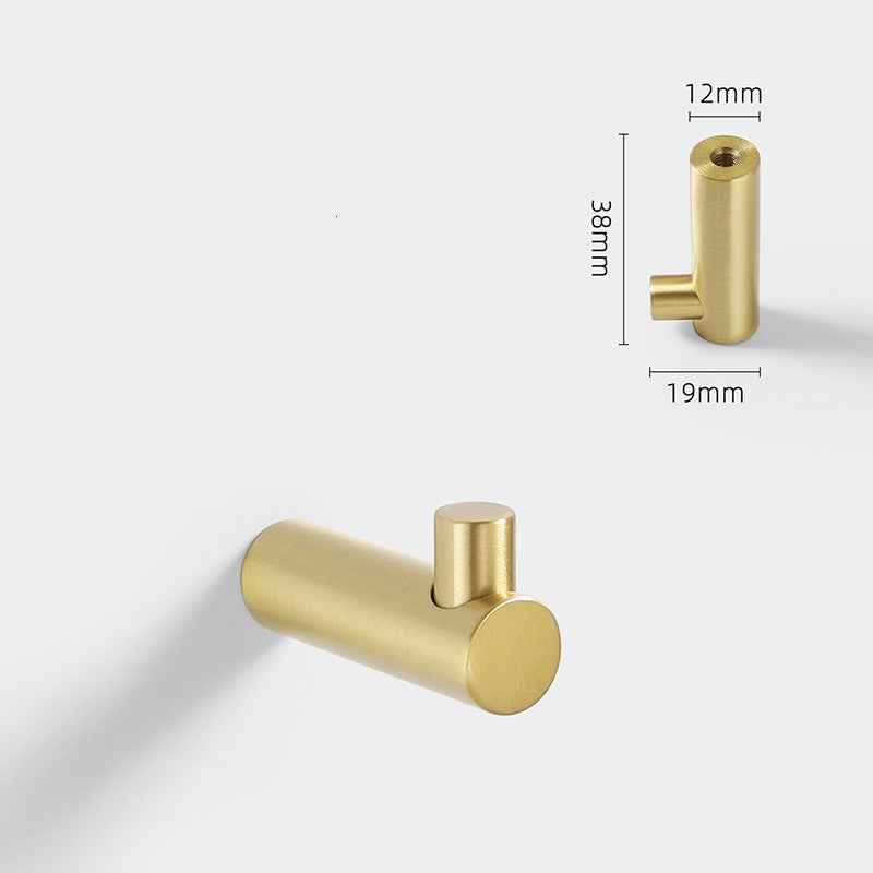 Solid Brass Wall Hooks - Modern Coat and Towel Organizer for Bathroom and Kitchen - FocusHardware