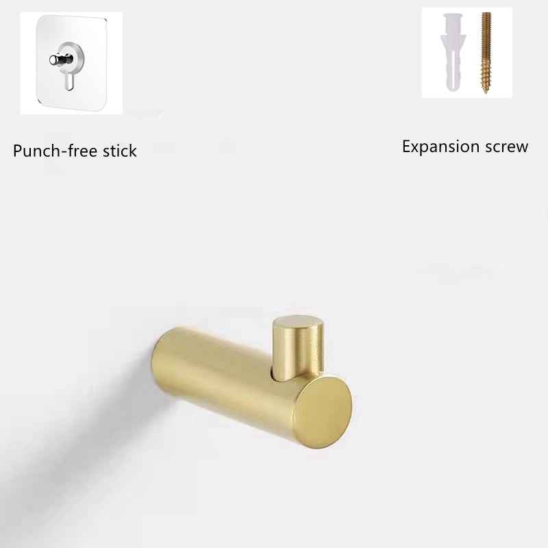 Solid Brass Wall Hooks - Modern Coat and Towel Organizer for Bathroom and Kitchen - FocusHardware