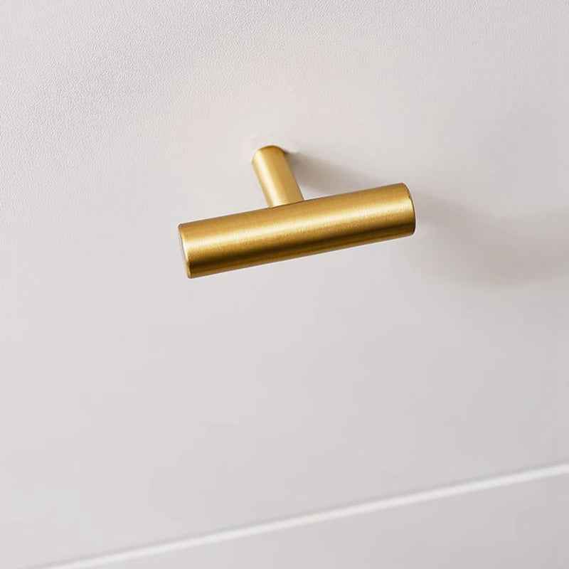 Modern Brushed Brass Drawer Pulls - Stylish Kitchen Cabinet Knobs and Handles for Dressers and Wardrobes - FocusHardware