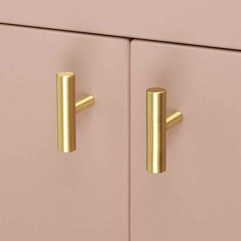 Modern Brushed Brass Drawer Pulls - Stylish Kitchen Cabinet Knobs and Handles for Dressers and Wardrobes - FocusHardware