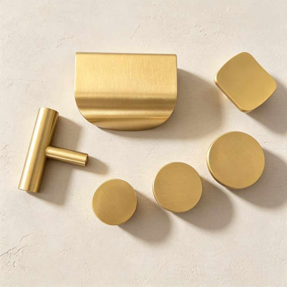 Brass Kitchen Cabinet Knobs - Gold Drawer Dressers Pulls Furniture Cupboard Door Handles