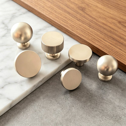 Nickel Brass Kitchen Cabinet Knobs - Modern Drawer Dresser Pulls