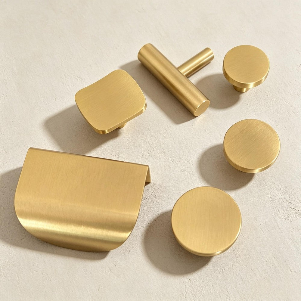 Brass Kitchen Cabinet Knobs - Gold Drawer Dressers Pulls Furniture Cupboard Door Handles