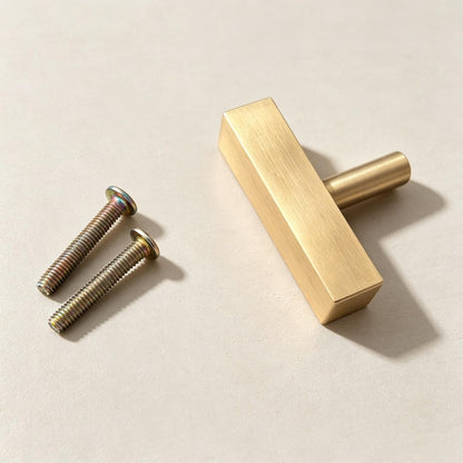 Solid Brass Cabinet Drawer Pulls - Gold Kitchen Knobs and Handles for Furniture Hardware