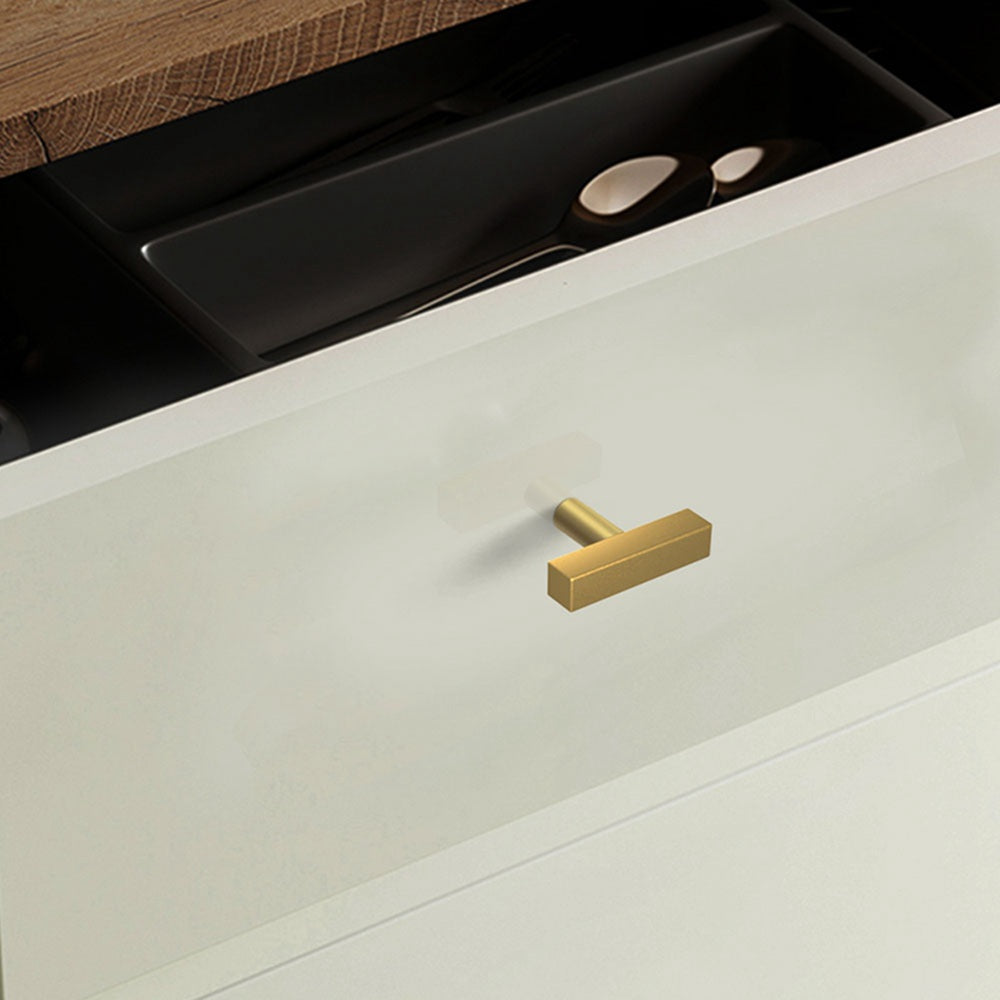 Solid Brass Cabinet Drawer Pulls - Gold Kitchen Knobs and Handles for Furniture Hardware