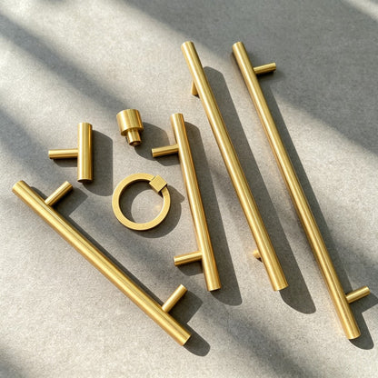 Brass Cabinet Drawer Knobs Handles for Kitchen Cupboard - Gold Drawer Dresser Pulls Modern