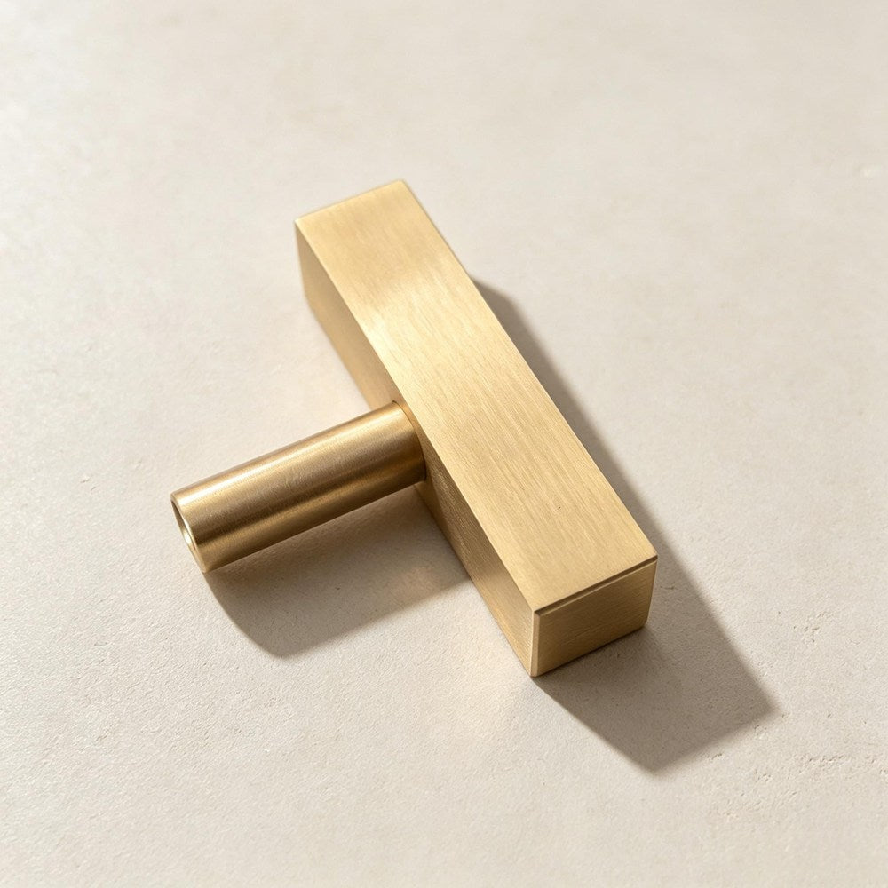 Solid Brass Cabinet Drawer Pulls - Gold Kitchen Knobs and Handles for Furniture Hardware