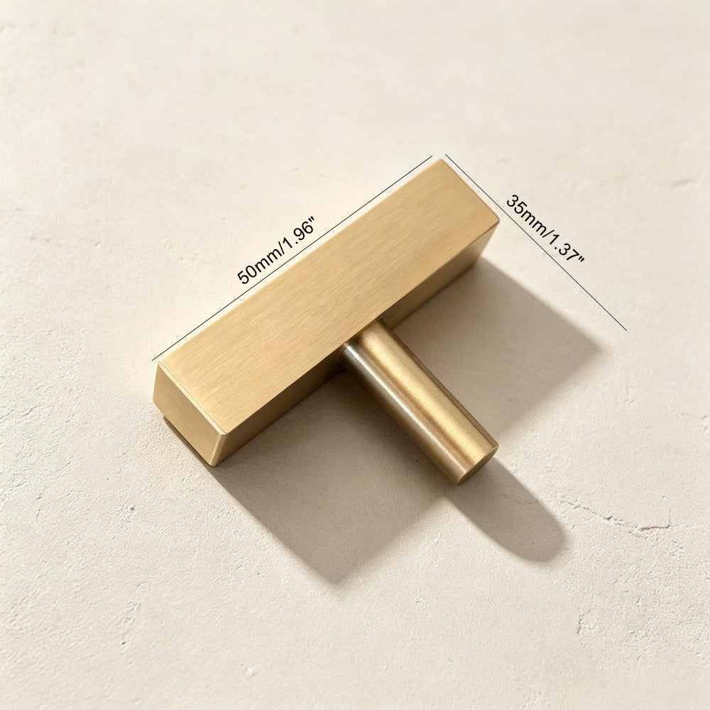Solid Brass Cabinet Drawer Pulls - Gold Kitchen Knobs and Handles for Furniture Hardware