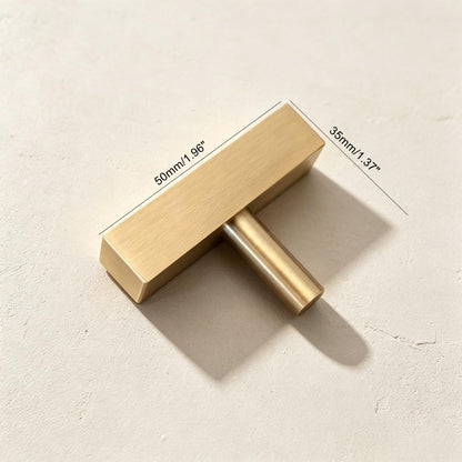Solid Brass Cabinet Drawer Pulls - Gold Kitchen Knobs and Handles for Furniture Hardware