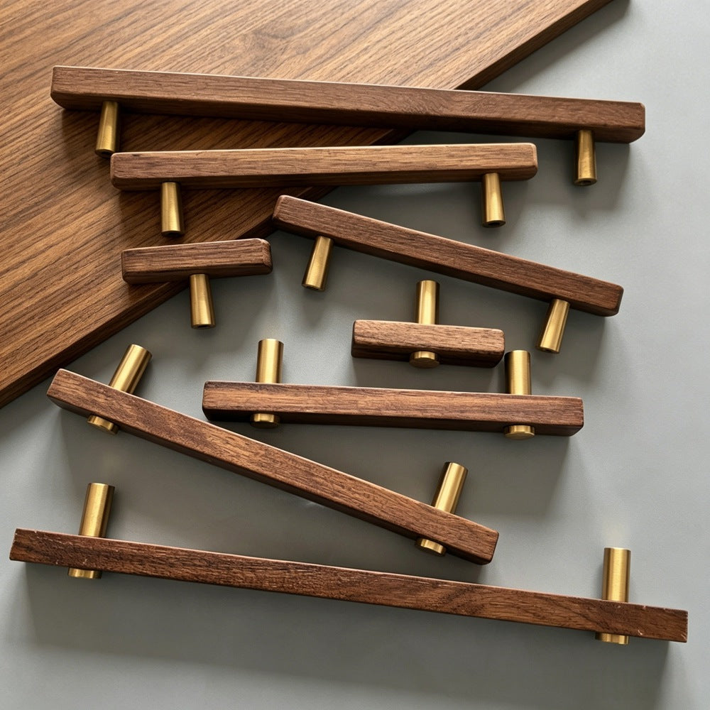 Walnut Kitchen Cabinet Handles - Modern Furniture Cupboard Drawers Pulls