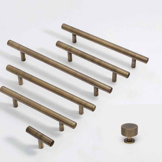 Antique Brass Kitchen Cabinet Handles - Vintage Drawer Dresser Knobs Pulls for Cupboard Wardrobe Doors
