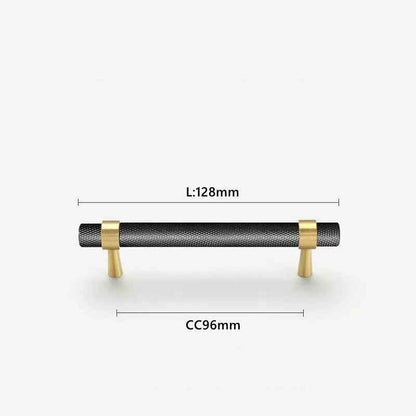 Black Knurled Brass Cabinet Handles for Kitchen Cabinets, Drawers, and Wardrobes - FocusHardware