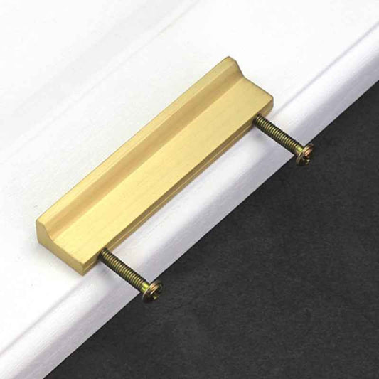 Solid Brass Kitchen Cabinet Knobs and Handles - Brushed Brass Cabinet Handles for Drawers and Cupboards - FocusHardware