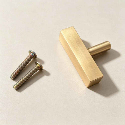 Solid Brass Cabinet Drawer Pulls - Gold Kitchen Knobs and Handles for Furniture Hardware