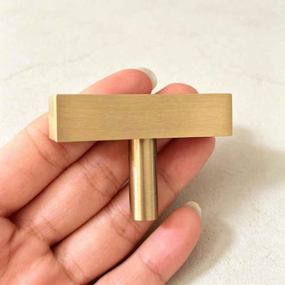 Solid Brass Cabinet Drawer Pulls - Gold Kitchen Knobs and Handles for Furniture Hardware