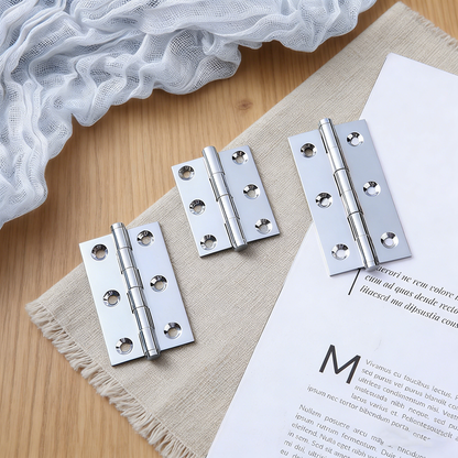 Polished Brass Hinges for Kitchen Cabinet- Modern Chromed Cupboard Door Hinges 