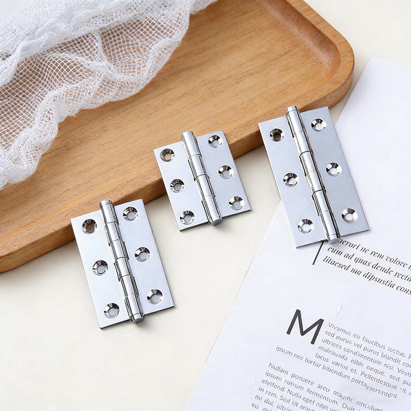 Polished Brass Hinges for Kitchen Cabinet- Modern Chromed Cupboard Door Hinges 2"/2.5"/3"