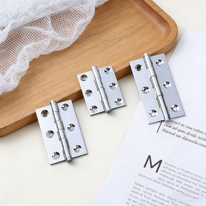 Polished Brass Hinges for Kitchen Cabinet- Modern Chromed Cupboard Door Hinges 2"/2.5"/3"