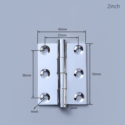 Polished Brass Hinges for Kitchen Cabinet- Modern Chromed Cupboard Door Hinges 2"/2.5"/3"
