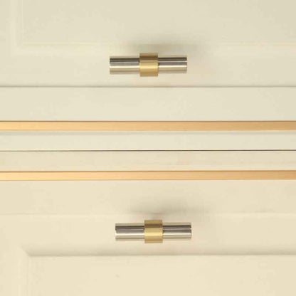 Modern SS Brass Kitchen Cabinet Pulls and Knobs – Silver Drawer Dresser Handles Hardware - FocusHardware