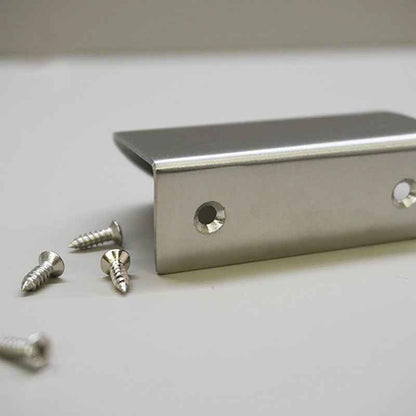 Modern Cabinet Drawer Pulls - Silver Stainless Steel Furniture Knobs for Kitchen Cupboard and Wardrobe Doors - FocusHardware