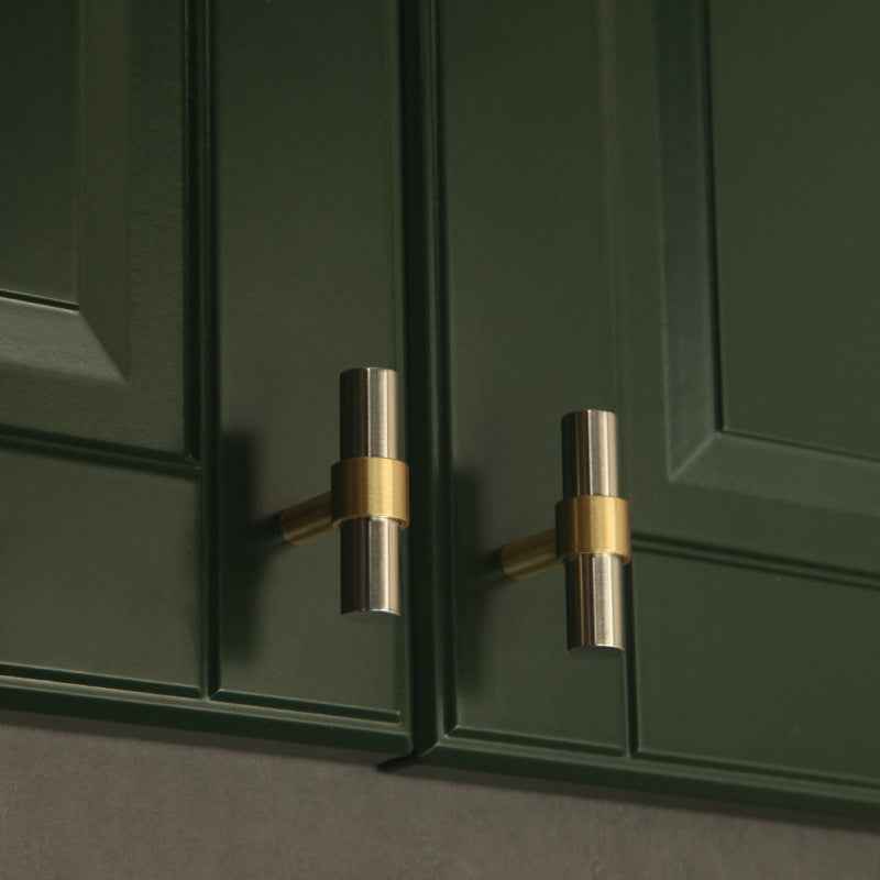 Modern SS Brass Kitchen Cabinet Pulls and Knobs – Silver Drawer Dresser Handles Hardware - FocusHardware