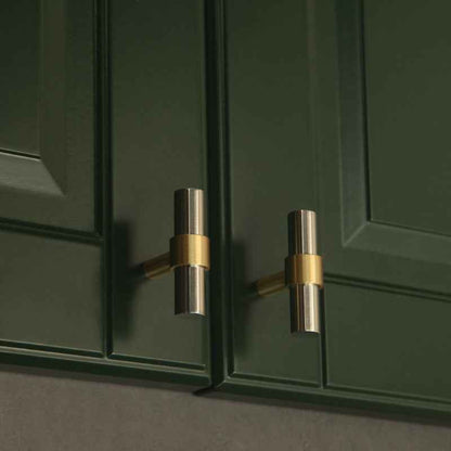 Modern SS Brass Kitchen Cabinet Pulls and Knobs – Silver Drawer Dresser Handles Hardware - FocusHardware