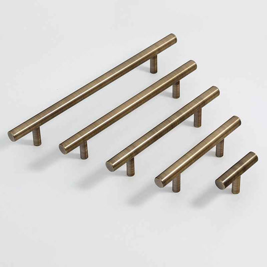 Antique Brass Cabinet Handles - Vintage Dresser Pulls for Kitchen Cupboard Doors - FocusHardware