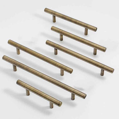 Antique Brass Cabinet Handles - Vintage Dresser Pulls for Kitchen Cupboard Doors - FocusHardware
