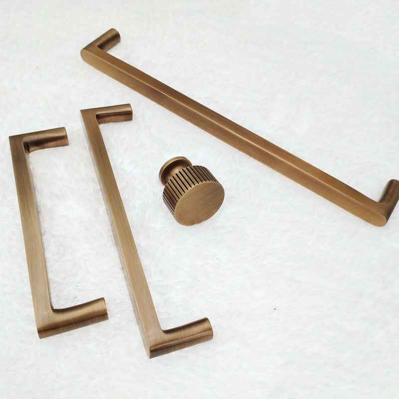 Antique Brass Cabinet Handles for Kitchen Cabinets, Vintage Drawer Pulls & Furniture Dresser Door Knob Handles - FocusHardware