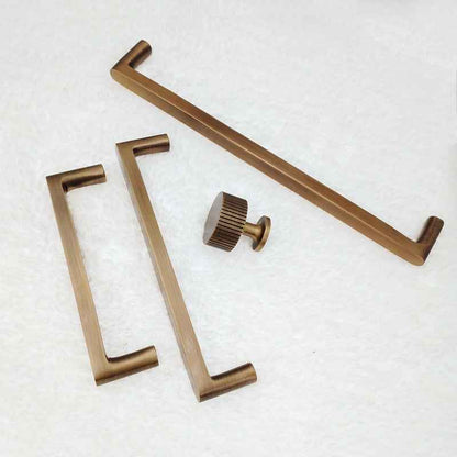 Antique Brass Cabinet Handles for Kitchen Cabinets, Vintage Drawer Pulls & Furniture Dresser Door Knob Handles - FocusHardware