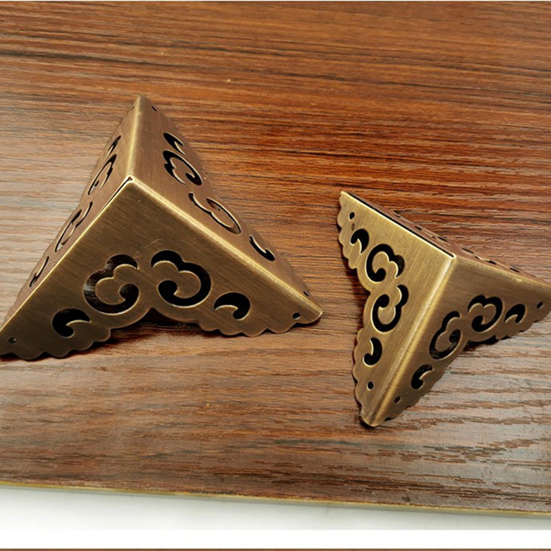 Antique Brass Corner Protectors for Furniture and Jewelry Cases - Decorative Metal Edge Covers and Brackets	 Antique Brass Corner Protectors for Furniture and Jewelry Cases - Decorative Metal Edge Covers and Brackets