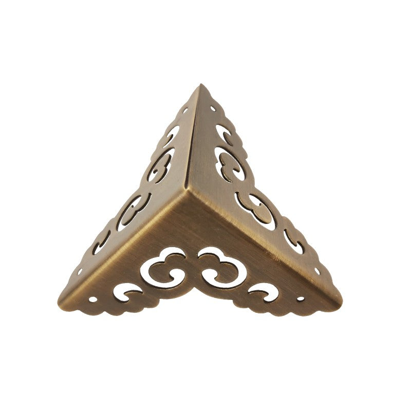 Antique Brass Corner Protectors for Furniture and Jewelry Cases - Decorative Metal Edge Covers and Brackets	 Antique Brass Corner Protectors for Furniture and Jewelry Cases - Decorative Metal Edge Covers and Brackets