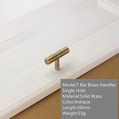 Antique Brass Cabinet Pulls - Vintage Kitchen Drawer and Dresser Knobs for Cupboards