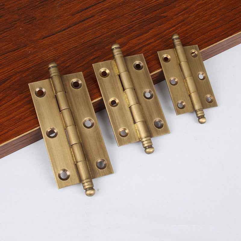 Decorative Antique Brass Hinges for Kitchen Cabinets, Cupboards, and Drawers - 2"/2.5"/3" Sizes - FocusHardware