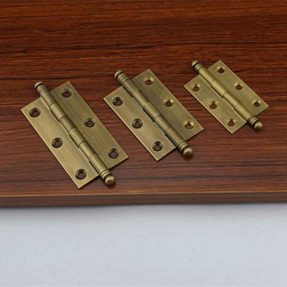 Decorative Antique Brass Hinges for Kitchen Cabinets, Cupboards, and Drawers - 2"/2.5"/3" Sizes - FocusHardware