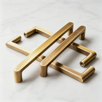 Antique Brass Kitchen Cabinet Handles Vintage Drawer Pulls for Cupboards and Wardrobe