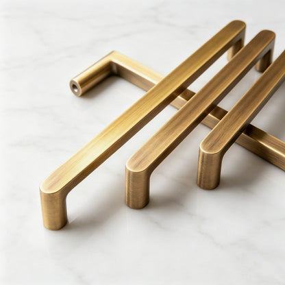 Antique Brass Kitchen Cabinet Handles Vintage Drawer Pulls for Cupboards and Wardrobe