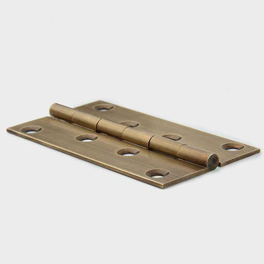 Antique Brass Hinges for Cabinet Doors and Wooden Boxes - Small Folding Butt Hinges - FocusHardware