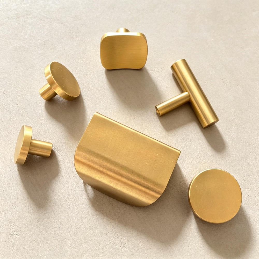 Brass Kitchen Cabinet Knobs - Gold Drawer Dressers Pulls Furniture Cupboard Door Handles