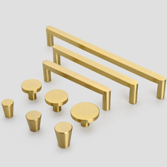 Brushed Brass Cabinet Knobs and Handles Gold Kitchen Drawer Dresser Pulls for Furniture Wardrobes Handles Modern