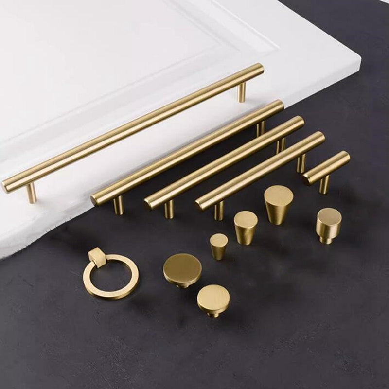 Brushed Brass Handles for Kichen Cabinet - Gold Drawer Dresser Knobs and Pulls