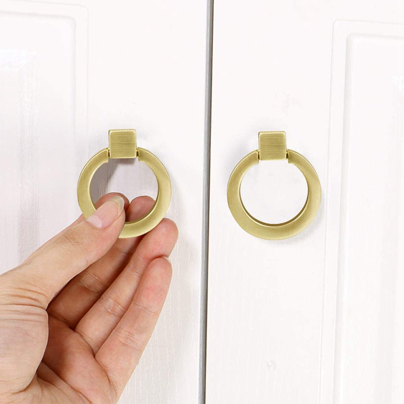 Brushed Brass Handles for Kichen Cabinet - Gold Drawer Dresser Knobs and Pulls