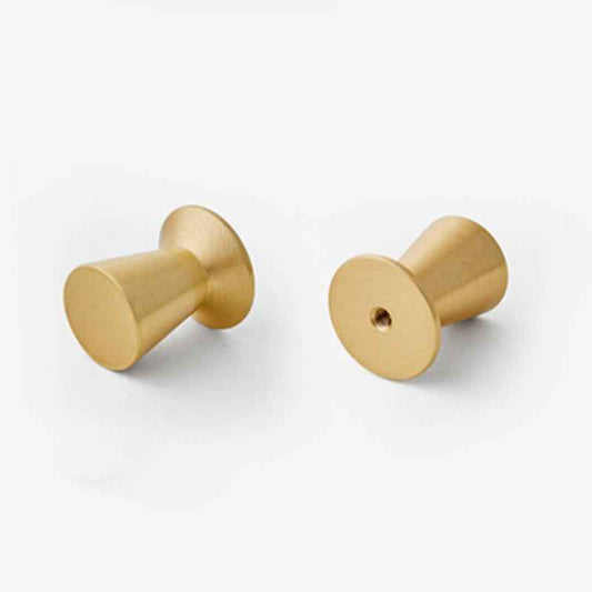 Solid Brass Kitchen Cabinet Knobs - Gold Brass Cupboard Knobs and Pulls for Drawers and Dresser Handles - FocusHardware