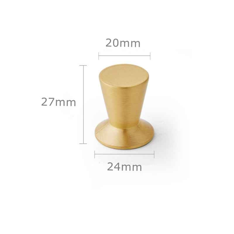 Solid Brass Kitchen Cabinet Knobs - Gold Brass Cupboard Knobs and Pulls for Drawers and Dresser Handles - FocusHardware