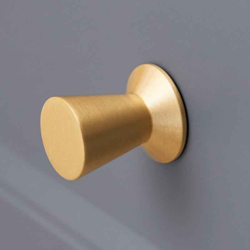 Solid Brass Kitchen Cabinet Knobs - Gold Brass Cupboard Knobs and Pulls for Drawers and Dresser Handles - FocusHardware
