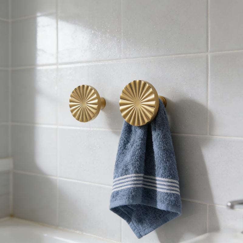 Solid Brass Porch Wall Hook Decorative Coat Hat Plant Hook Hanger Gold Towel Key Metal Hook