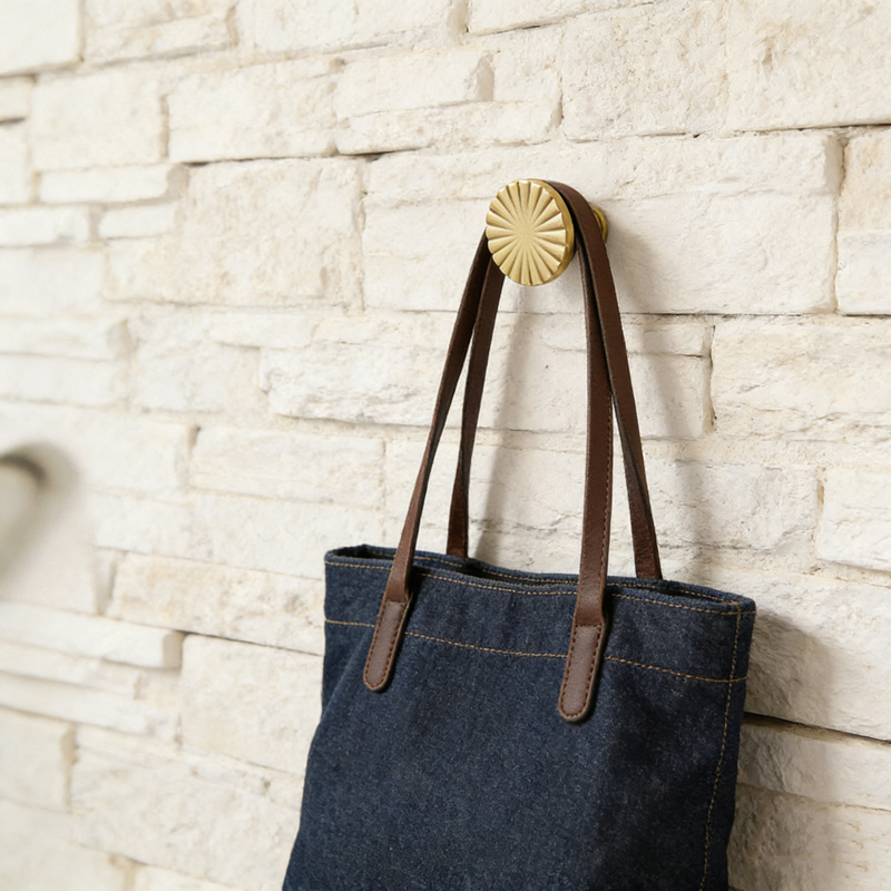 Solid Brass Porch Wall Hook Decorative Coat Hat Plant Hook Hanger Gold Towel Key Metal Hook
