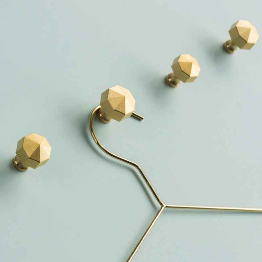 Solid Brass Wall Hook Heavy Duty Coat Hat Plant Hanger Gold Key Towel Metal Hook - FocusHardware